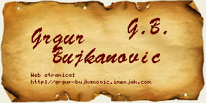Grgur Bujkanović vizit kartica
